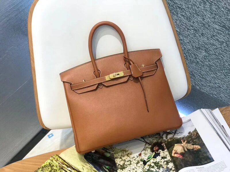 爱马仕 Birkin 铂金包 经典 金棕色 原厂御用swift皮 金扣 35cm