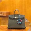 爱马仕 Birkin 25cm 锡器灰 Togo小牛皮 金扣 原版蜜蜡线 顶级手工缝制