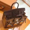 爱马仕 Birkin 20cm 限量版小房子 金棕色 Epsom拼鳄鱼皮 顶级全手缝工序