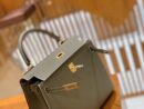爱马仕 Kelly 25cm 大象灰 金扣 掌纹牛皮 全手工缝制 现货