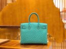 爱马仕 新增现货 Birkin 30cm 维罗纳绿 南非KK级鸵鸟皮 金扣 原版蜜蜡线 顶级手工缝制