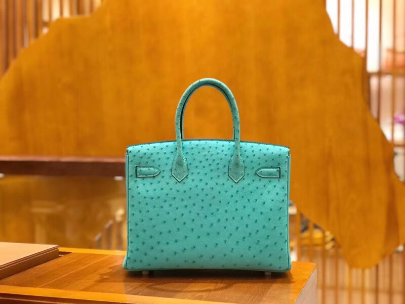 爱马仕 新增现货 Birkin 30cm 维罗纳绿 南非KK级鸵鸟皮 金扣 原版蜜蜡线 顶级手工缝制 - Image 3