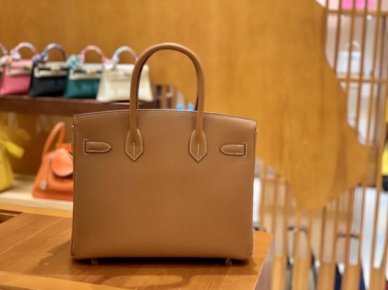 爱马仕 Birkin 铂金包 金棕色 掌纹牛皮 金扣 30cm 高订版本 - Image 10