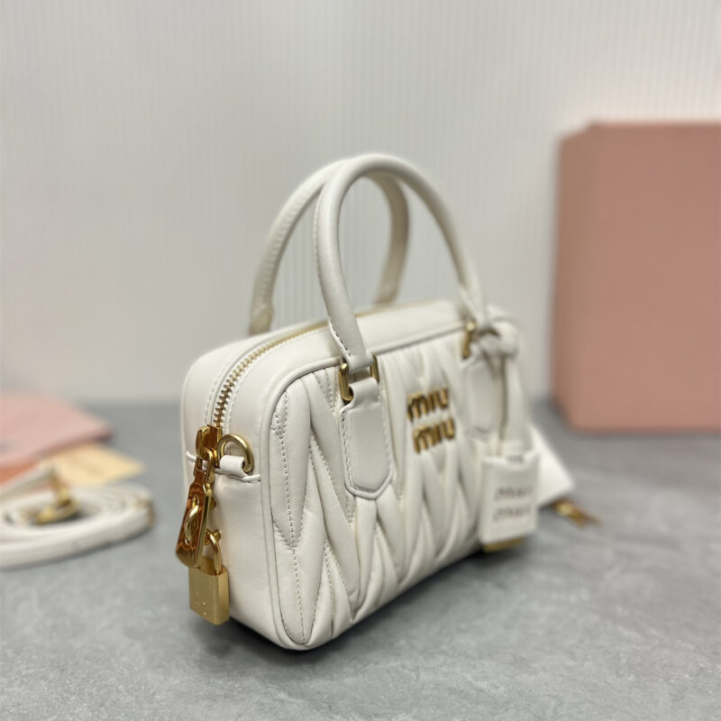miumiu缪缪TooPretty系列5BB123保龄球手袋白色 - Image 3