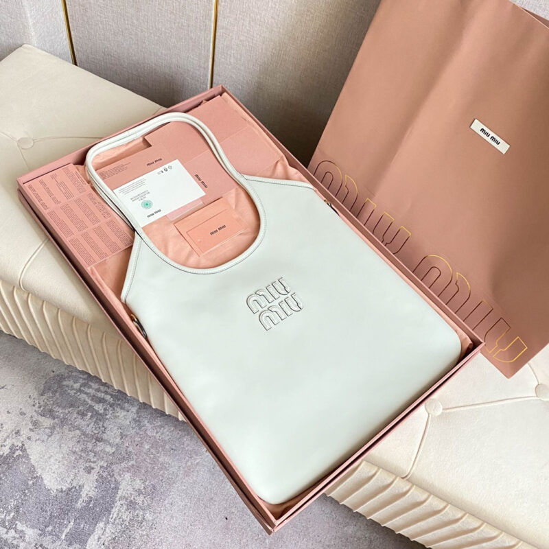 miumiu缪缪*IVY系列5BG231限定款Tote包白色免检版 - Image 9