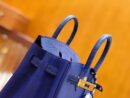 爱马仕 Birkin 25cm 琉璃蓝 金扣 尼罗鳄鱼皮拼Togo牛皮 原版蜜蜡线 现货