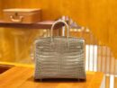 爱马仕 Birkin 25cm 斑鸠灰 一级尼罗鳄 金扣 原版蜜蜡线 顶级手缝