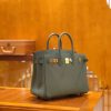 爱马仕 Birkin 25cm 杏仁绿 金扣 掌纹牛皮 全手工缝制