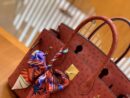 爱马仕 Birkin 30 鸵鸟皮 枣红色 金扣 全手工缝制