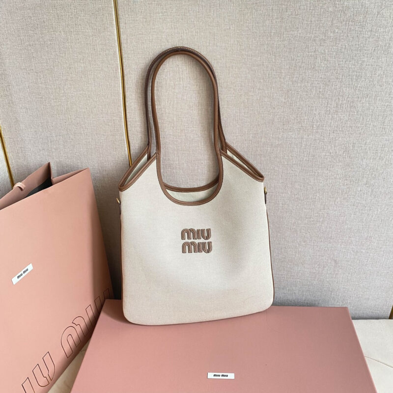 miumiu缪缪*IVY系列5BG231限定款Tote包帆布免检版 - Image 8