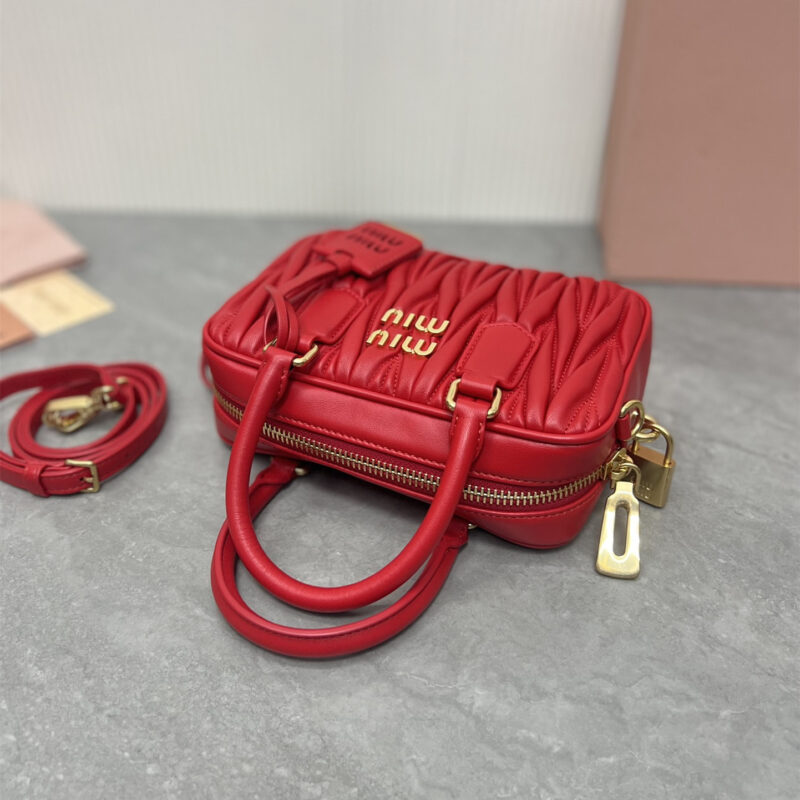 miumiu缪缪TooPretty系列5BB123保龄球手袋红色 - Image 5