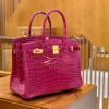 爱马仕 Birkin 30cm 天方夜谭紫 金扣 一级皮 尼罗鳄鱼皮 臻品级别