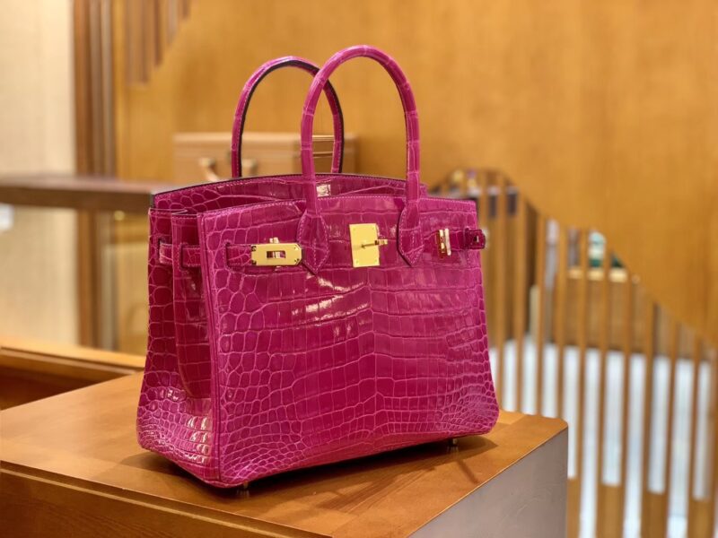 爱马仕 Birkin 30cm 天方夜谭紫 金扣 一级皮 尼罗鳄鱼皮 臻品级别 - Image 6