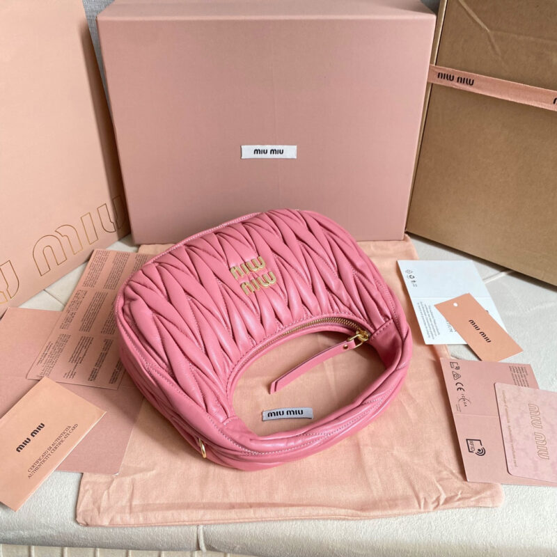 miumiu缪缪*Matelasse系列5BC125手袋海棠粉免检版 - Image 9