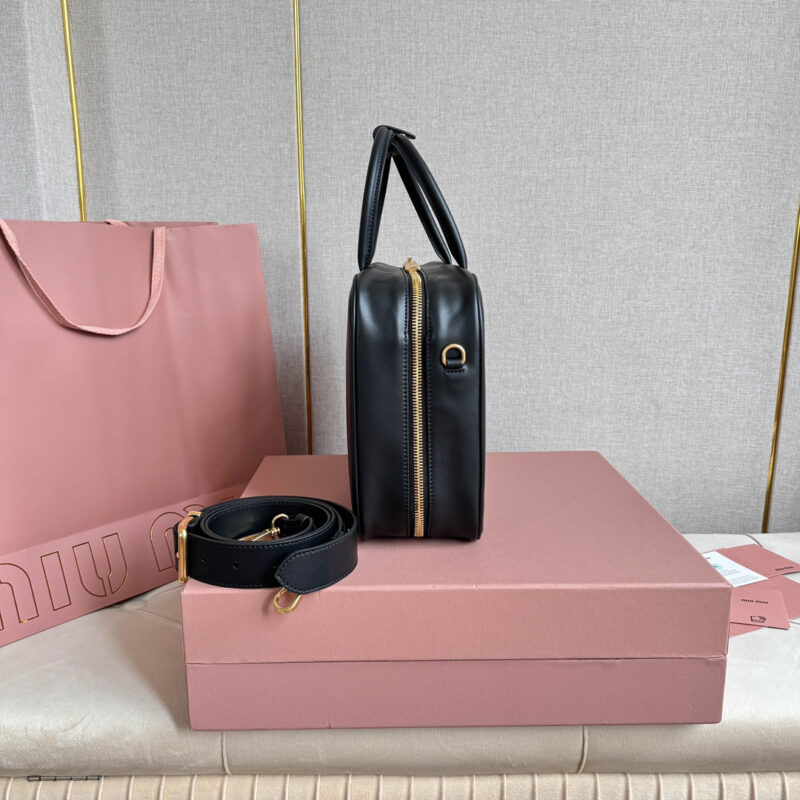 miumiu*5BB17长肩带公文包黑色免检版 - Image 4