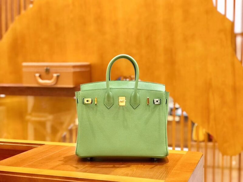 爱马仕 Birkin 25cm 牛油果绿 Epsom小牛皮 金扣 原版蜜蜡线 顶级手缝