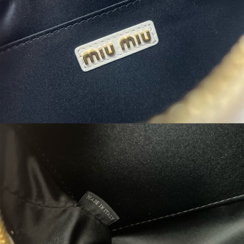 miumiu缪缪TooPretty系列5BB123保龄球手袋白色 - Image 9