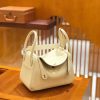 爱马仕 Lindy 26cm 奶昔白 Togo 牛皮 金扣 原版蜜蜡线 顶级手缝