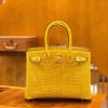爱马仕 Birkin 30cm 琥珀黄 一级野生湾鳄 金扣 原版蜜蜡线 顶级手缝