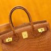 爱马仕 Birkin 30cm 金棕 一级野生湾鳄 金扣 原版蜜蜡线 顶级手缝