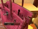 爱马仕 Birkin铂金包 桃红色 一级皮 尼罗鳄鱼 进口原料 顶级手缝工艺 30cm