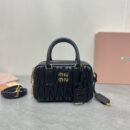 miumiu缪缪TooPretty系列5BB123保龄球手袋黑色