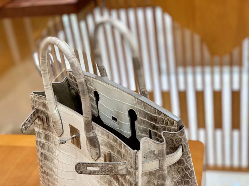 爱马仕 Birkin 30cm 喜马拉雅 一级尼罗鳄鱼皮 银扣 原版蜜蜡线 顶级手工缝制 - Image 6