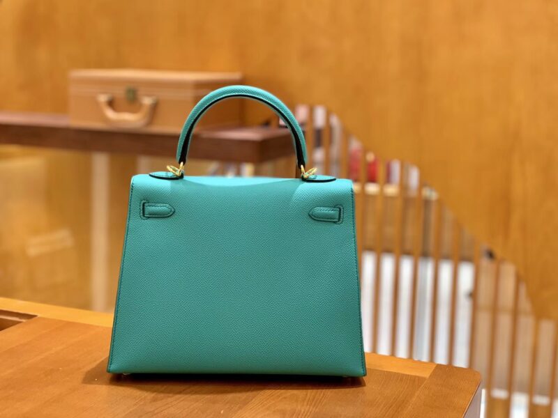 爱马仕 Kelly 凯莉包 维罗纳绿 掌纹牛皮 进口原料 臻品级别 金扣 25cm 现货