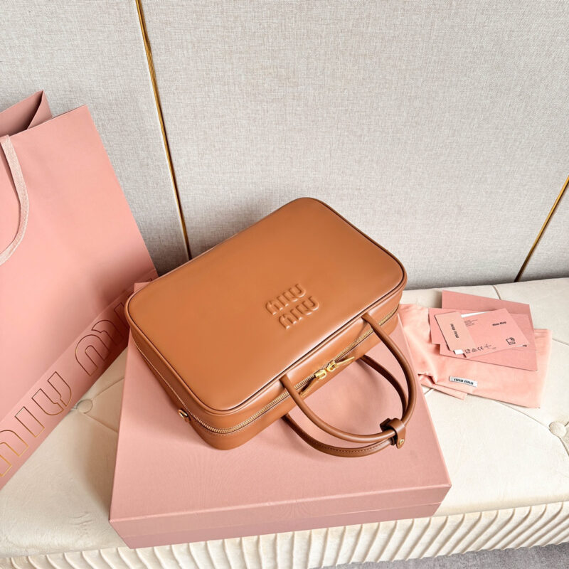 miumiu*5BB17长肩带公文包棕色免检版 - Image 6