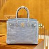 爱马仕 Birkin 30cm 北方蓝 银扣 一级皮 尼罗鳄鱼皮 臻品级别