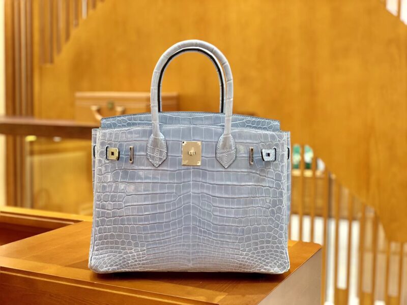 爱马仕 Birkin 30cm 北方蓝 银扣 一级皮 尼罗鳄鱼皮 臻品级别