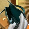爱马仕 Mini Kelly迷你凯莉 孔雀绿 德国掌纹牛皮 全手工缝制 臻品级别 金扣 19cm