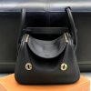 爱马仕 Lindy琳迪包 经典黑金 德国进口togo牛皮 蜡线全手工缝制 26cm