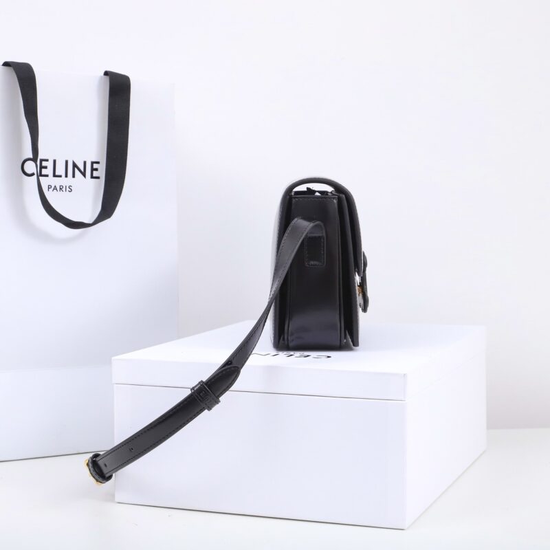 Celine*Triomphe系列单肩包199233黑色小号免检版 - Image 3