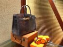爱马仕 Birkin铂金包 锡器灰 一级皮 尼罗鳄鱼 进口原料 顶级手缝工艺 金扣 35cm