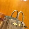 爱马仕 Birkin Touch 25cm 斑鸠灰 鳄鱼皮拼牛皮 全手工缝制
