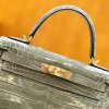 78a15ad6f816904.jpg 爱马仕 Kelly 28cm 一级尼罗鳄鱼皮 81斑鸠灰 高定工序版本 全手工缝制