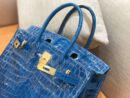 爱马仕 新增现货 birkin 铂金包 电光蓝 一级鳄鱼皮 金扣 30cm