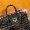 爱马仕 Birkin 25cm 经典黑 尼罗鳄鱼皮 银扣 原版蜜蜡线 顶级手缝 现货