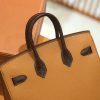 爱马仕 Birkin 20cm 限量版小房子 金棕色 Epsom拼鳄鱼皮 顶级全手缝工序