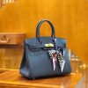 爱马仕 Birkin 30cm 明兰色 Togo小牛皮 金扣 原版蜜蜡线 顶级手工缝制