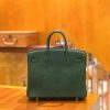 爱马仕 Birkin 25cm 孔雀绿 仿蜥蜴皮 原版蜜蜡线 全手工缝制