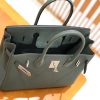 爱马仕 Birkin 30cm togo牛皮 杏仁绿 银扣 全手工缝制
