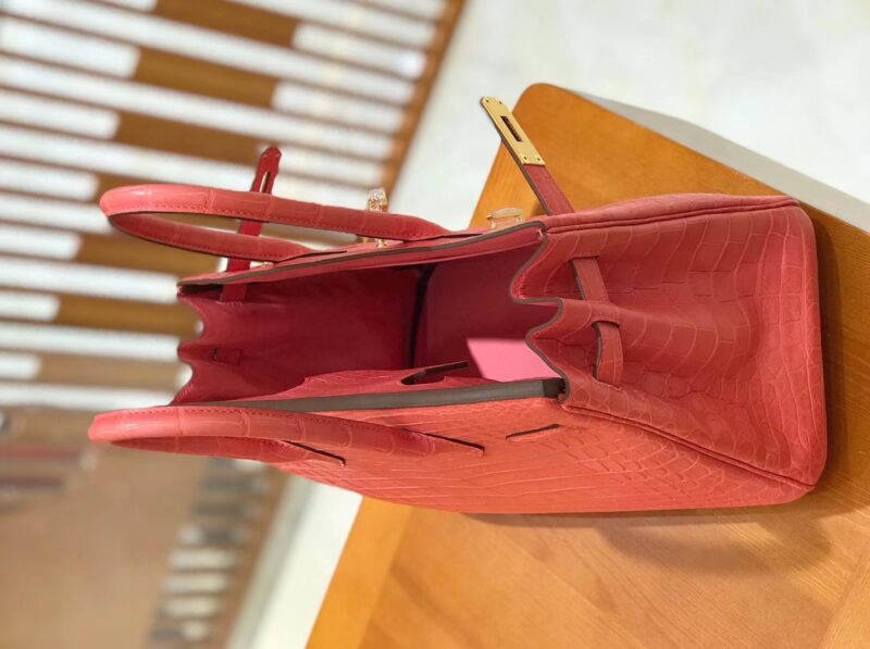 爱马仕 Birkin 铂金包 尼罗鳄鱼皮 唇膏粉 30cm - Image 2