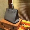 7da2f96618486b6.jpg 爱马仕 Birkin 25cm ( 铂金包) 掌纹牛皮 锡器灰 原版蜜蜡线 全手工缝制