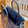 爱马仕 Birkin 30cm 牛仔蓝 金扣 一级皮 尼罗鳄鱼皮 臻品级别