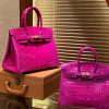 爱马仕 Birkin 25cm 30cm 天方夜谭紫 一级尼罗鳄鱼皮 顶级工艺全手工制作
