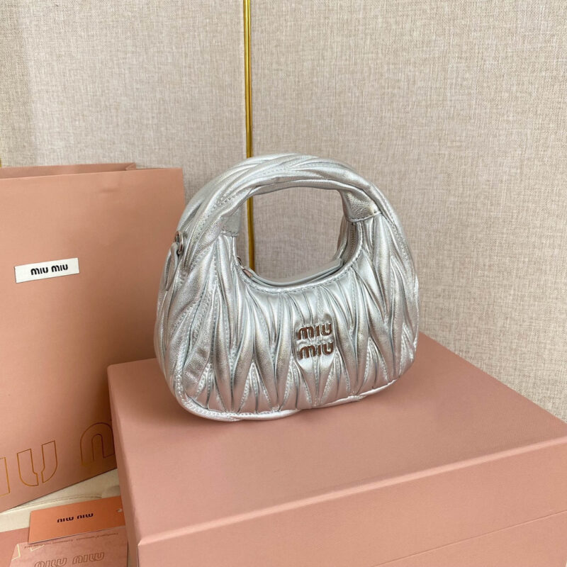 miumiu缪缪*5BP078Mini单肩包银色免检版 - Image 8