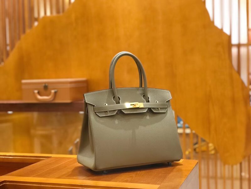 爱马仕 Birkin 30cm 斑鸠灰 Epsom掌纹小牛皮 金扣 原版蜜蜡线 顶级手工缝制