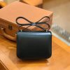 爱马仕 康斯坦 18cm 经典黑 Box 牛皮 金扣 原版蜜蜡线 顶级手缝